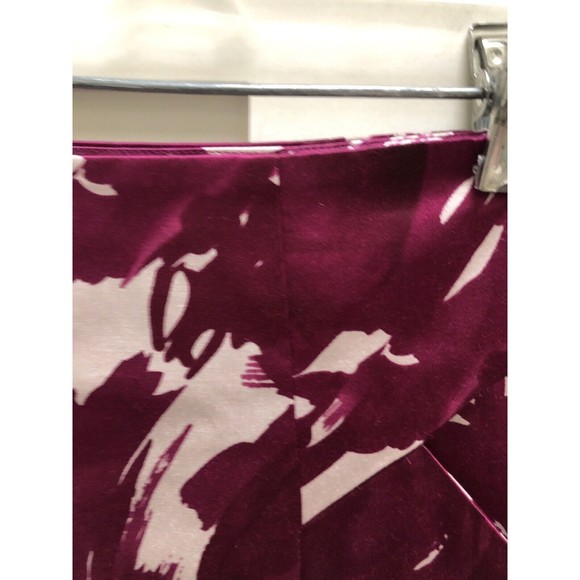 THEORY "Pinwheel" Fuchsia Purple Silk Blend  Print Mini Skirt Pockets Sz 4 - Picture 5 of 9